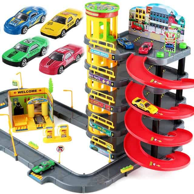 Bilgarage Leksak Barn Parkering